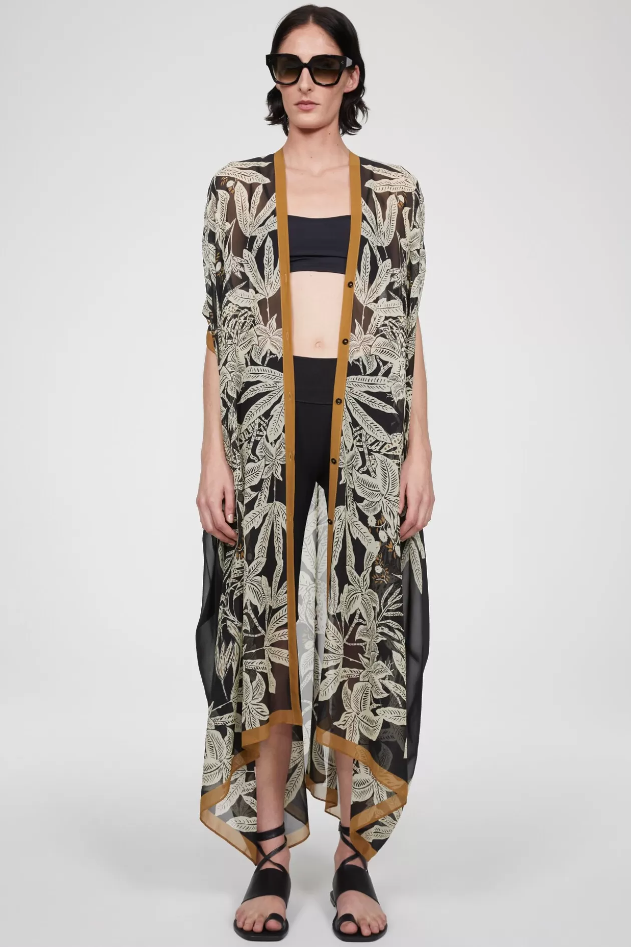 Rodebjer Agave Jungle Print Caftan Black/Beige Outlet