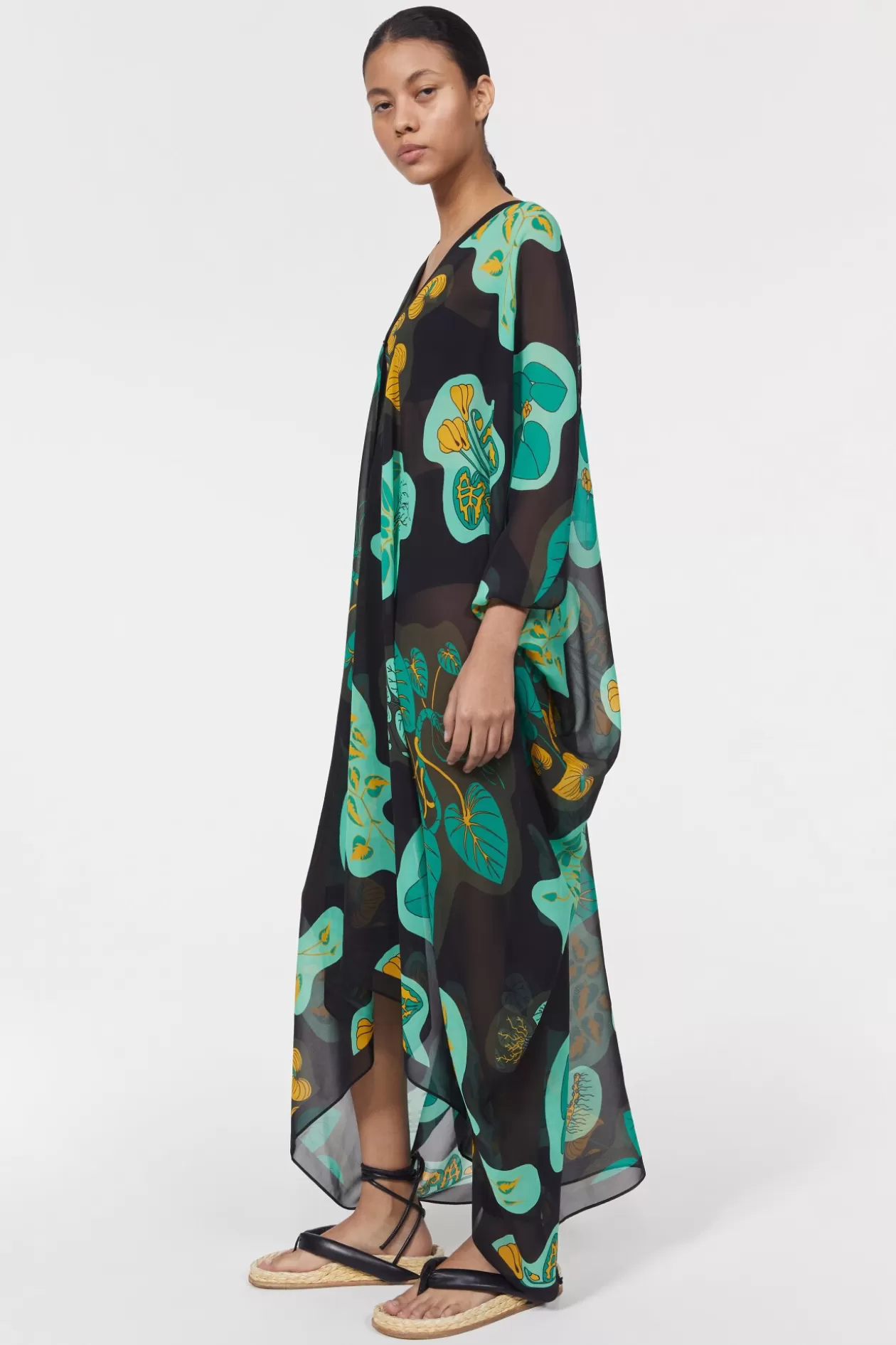 Rodebjer Agave Leaf Caftan Black Best