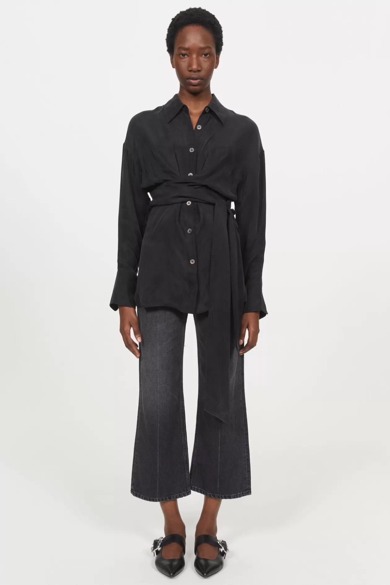 Rodebjer Almond Peach Twill Shirt Black Online