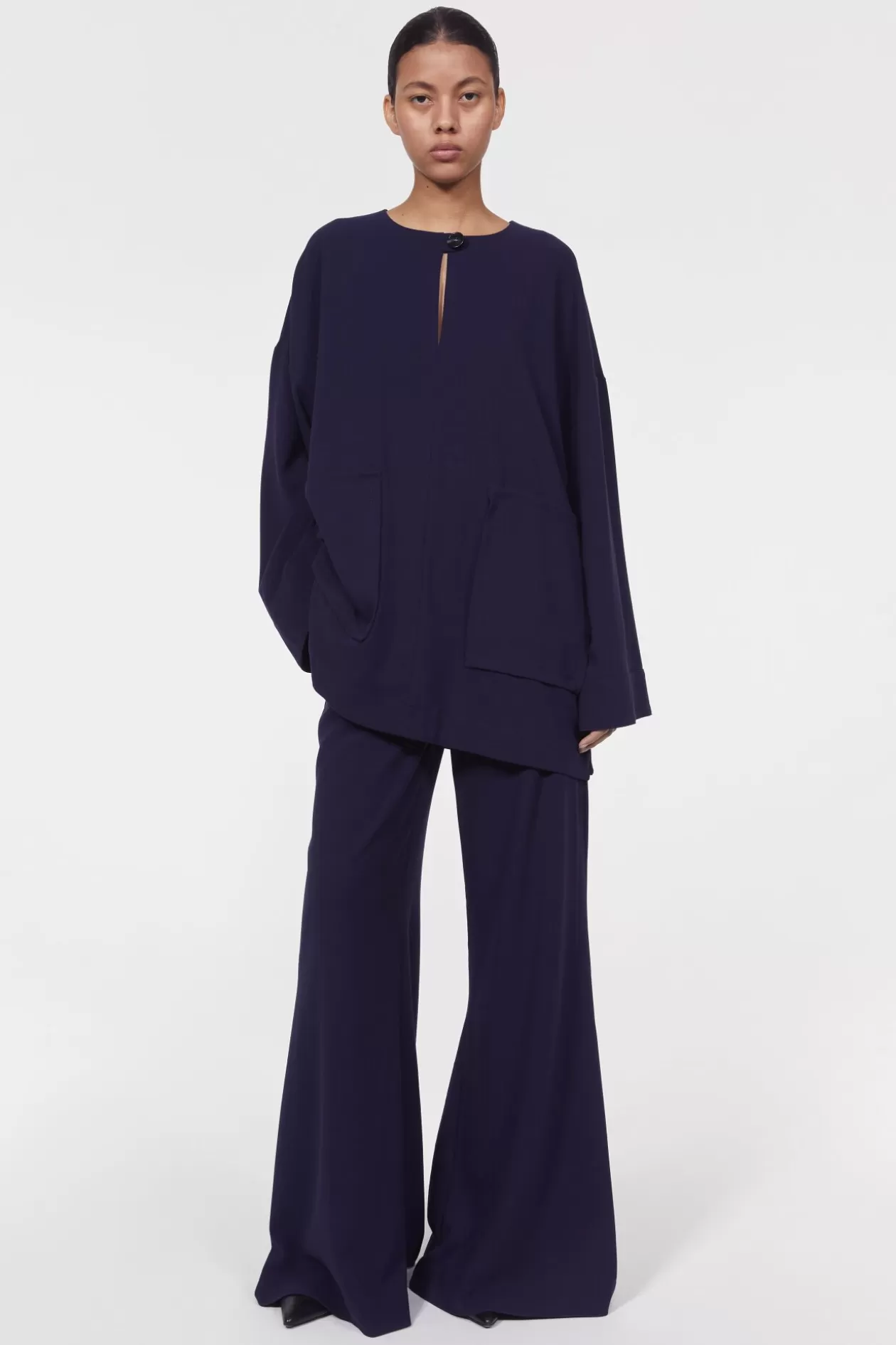 Rodebjer Beale Drape Top Midnight Blue Discount