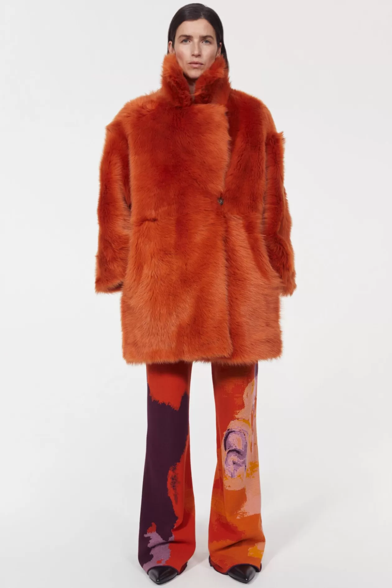 Rodebjer Georgia Shearling Coat Amber Clearance