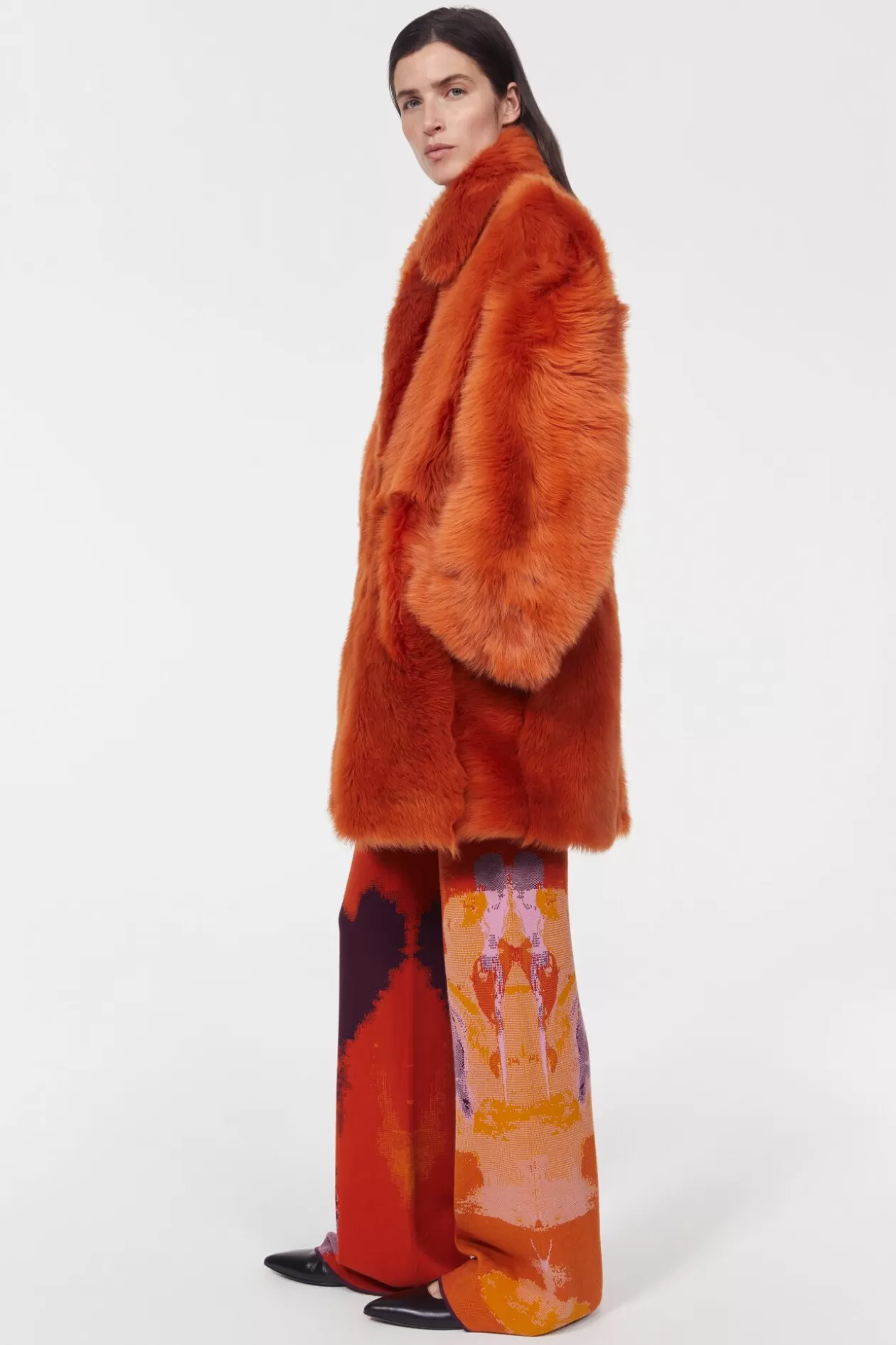 Rodebjer Georgia Shearling Coat Amber Clearance