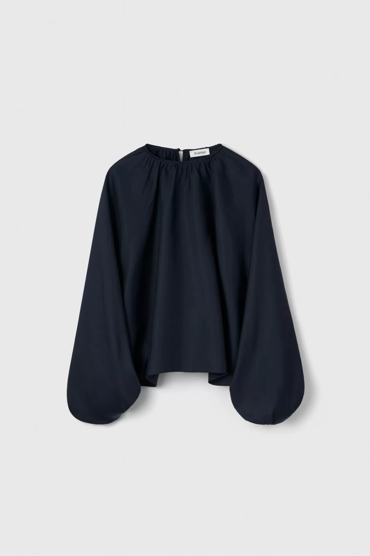 Rodebjer Marylin Drape Blouse Utility Blue Store