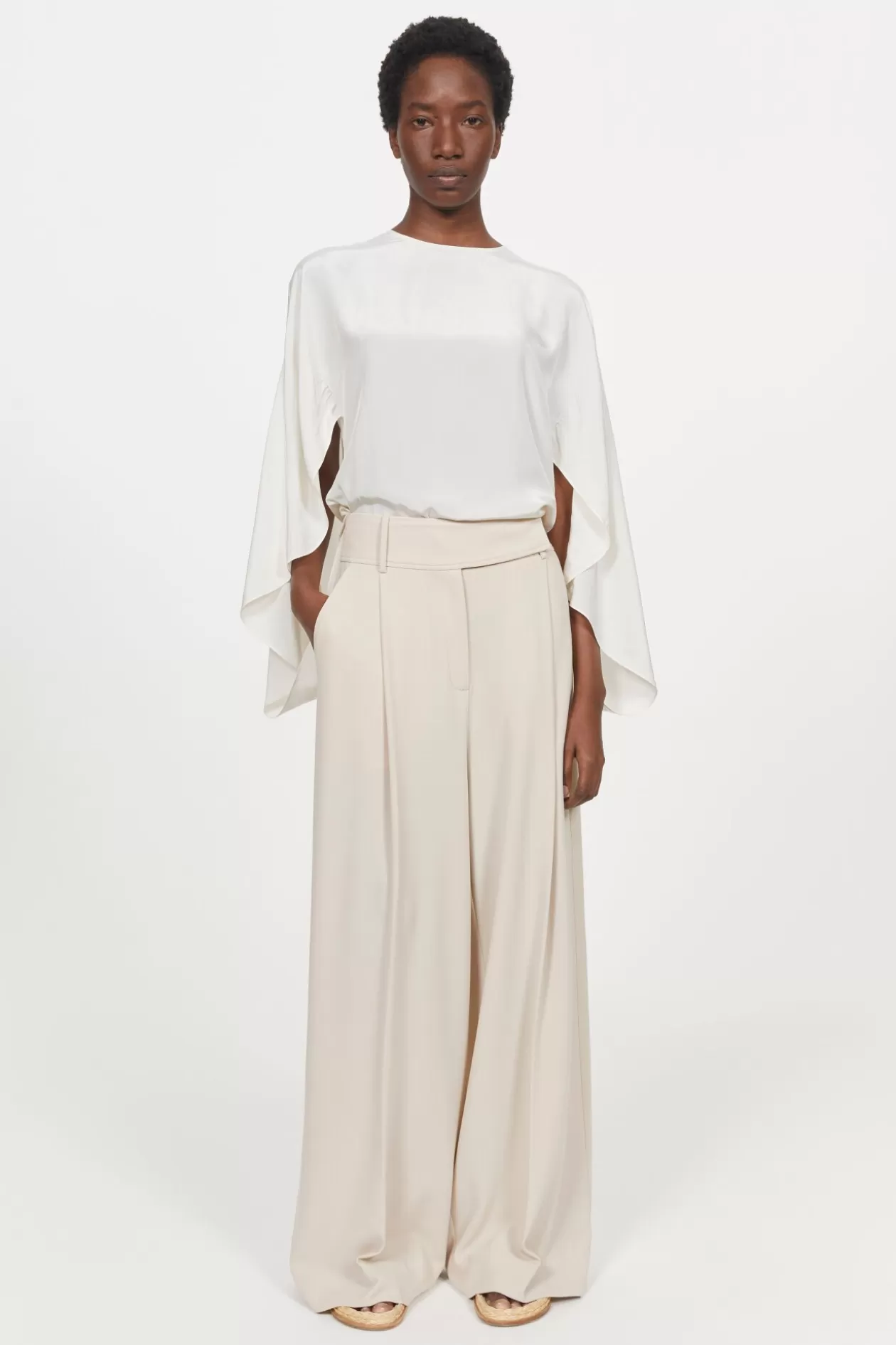 Rodebjer Obi Wide Pants Oyster Online