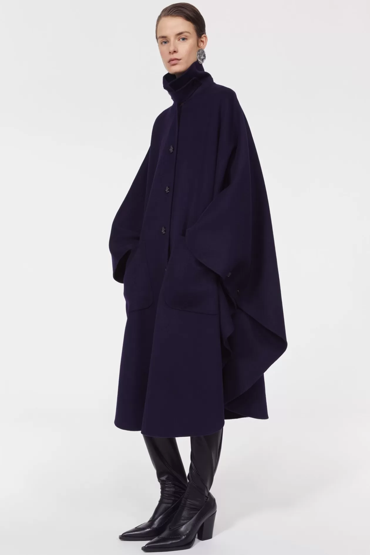 Rodebjer Pomona Wool Coat Utility Blue Flash Sale