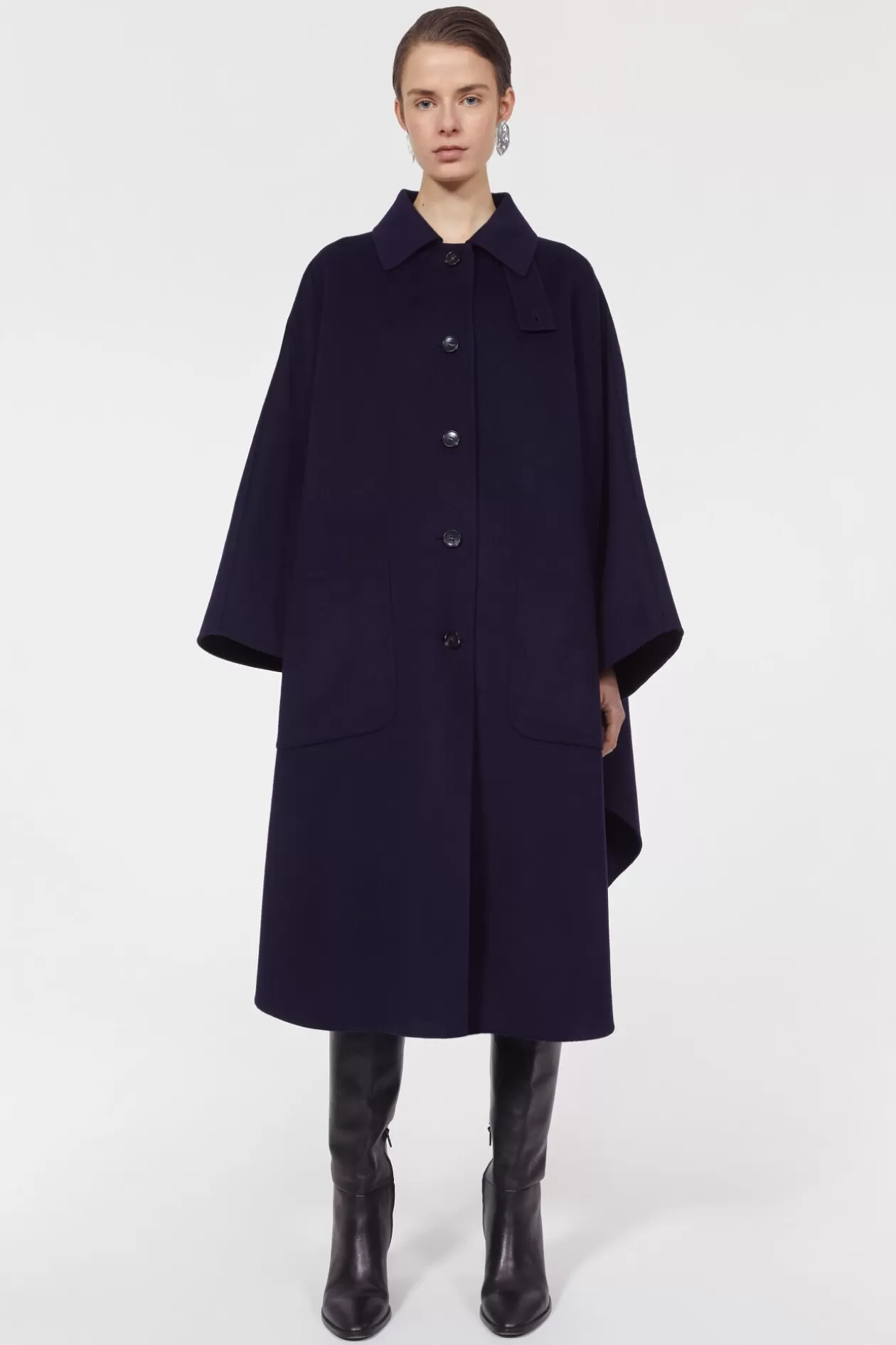 Rodebjer Pomona Wool Coat Utility Blue Flash Sale