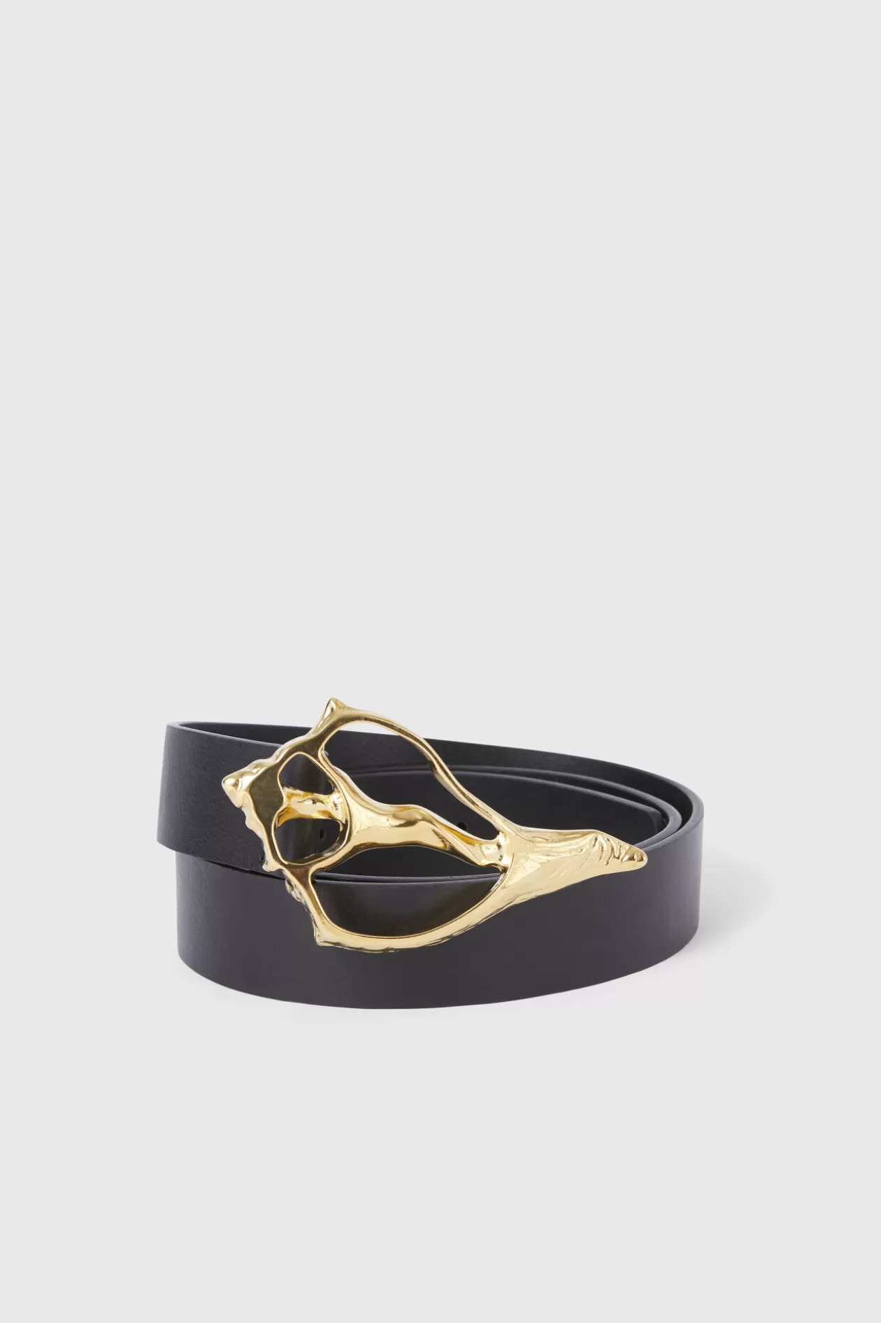 Rodebjer Shell Wide Belt Black/Gold Flash Sale