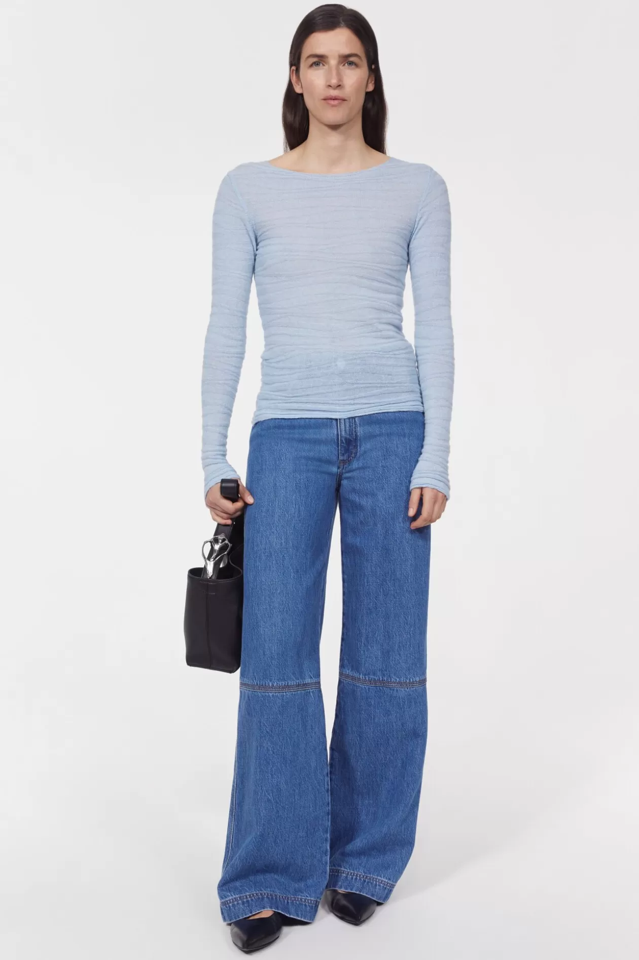 Rodebjer Simony Knitted Sweater Fog Blue Flash Sale