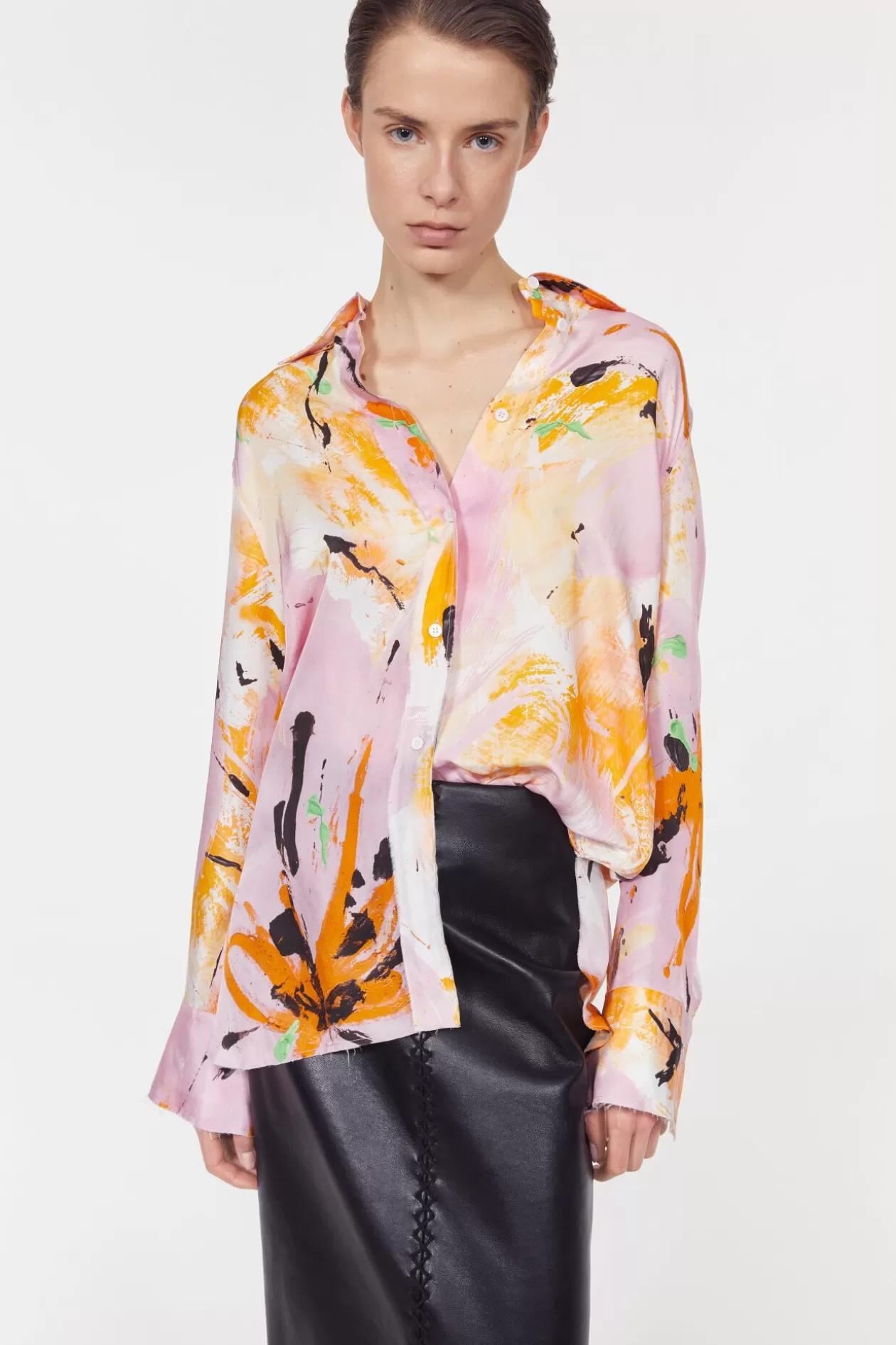 Rodebjer Sofia Floral Shirt Whipped Cream / Saffron Shop