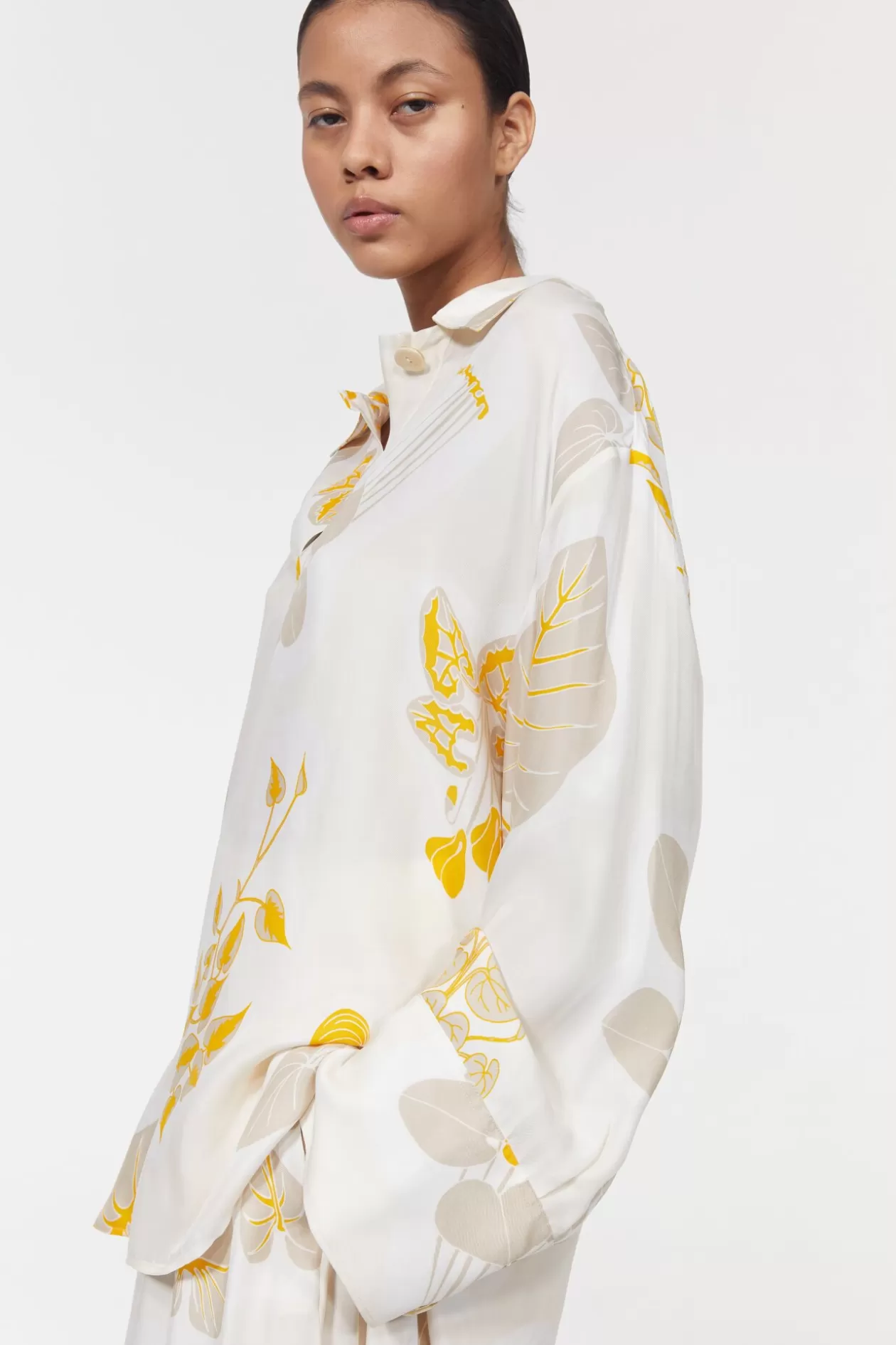 Rodebjer Sunshine Leaf Shirt Off White Cheap