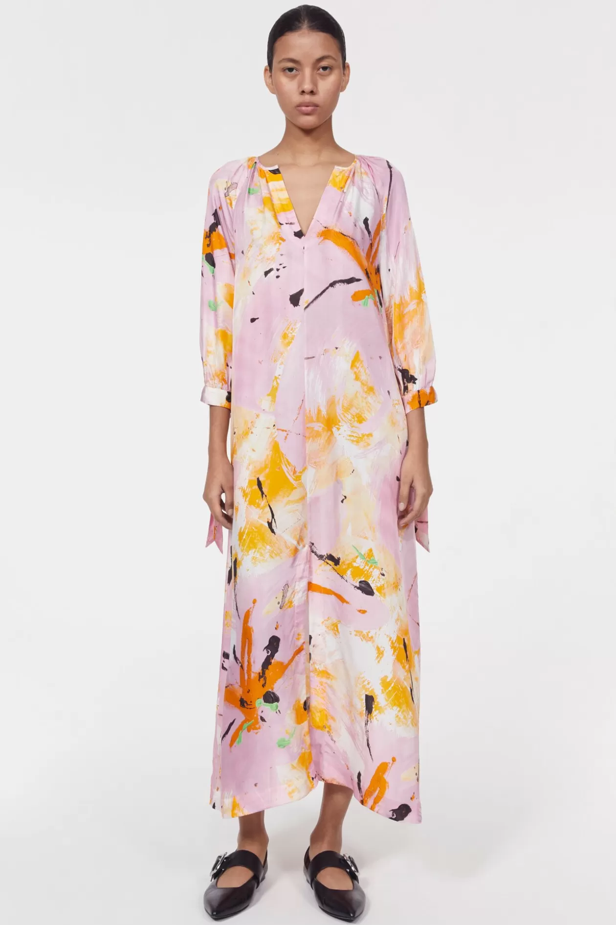 Rodebjer Vendela Floral Dress Whipped Cream / Saffron Shop