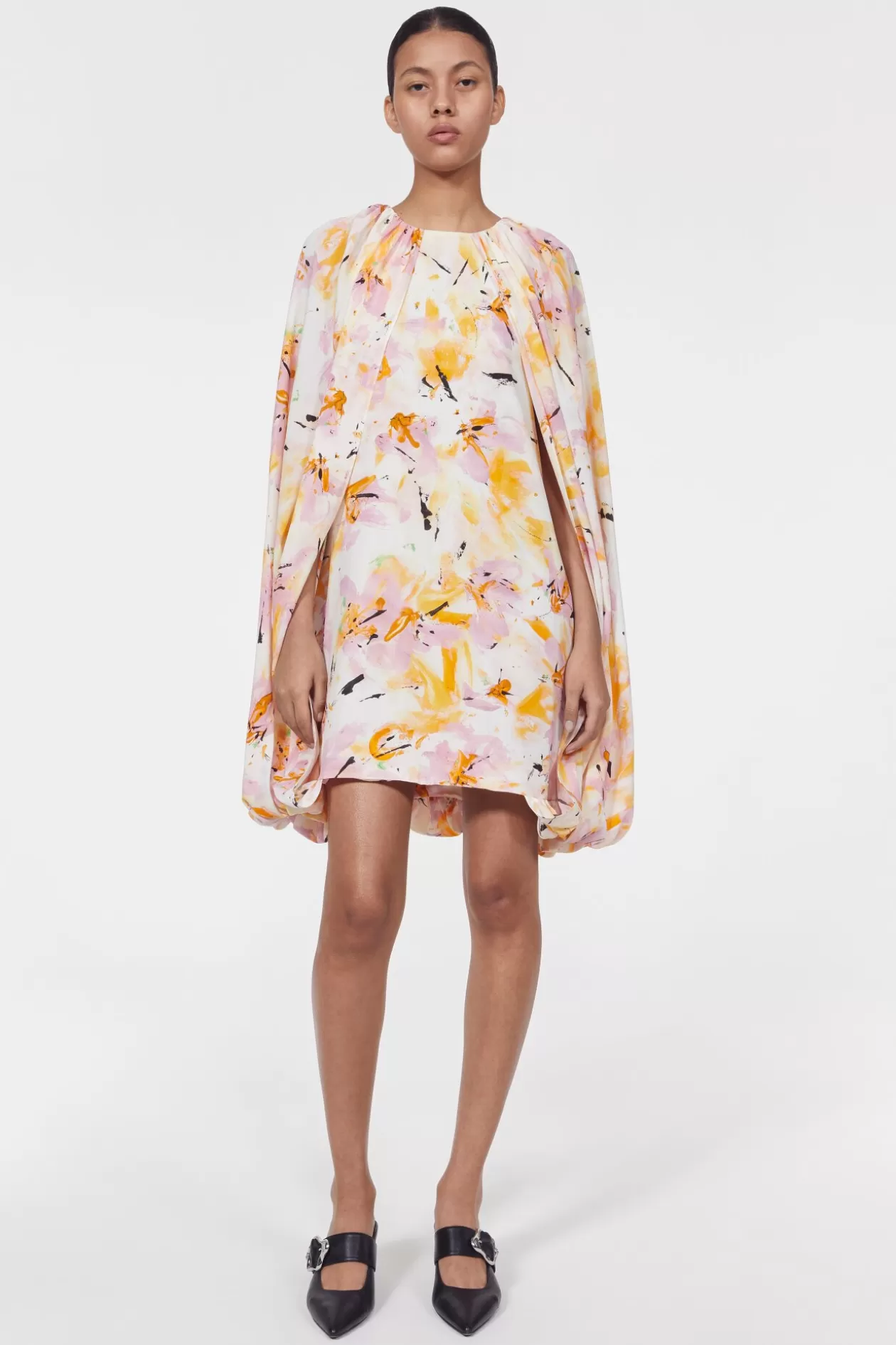 Rodebjer Virginie Floral Dress Whipped Cream / Saffron Best Sale